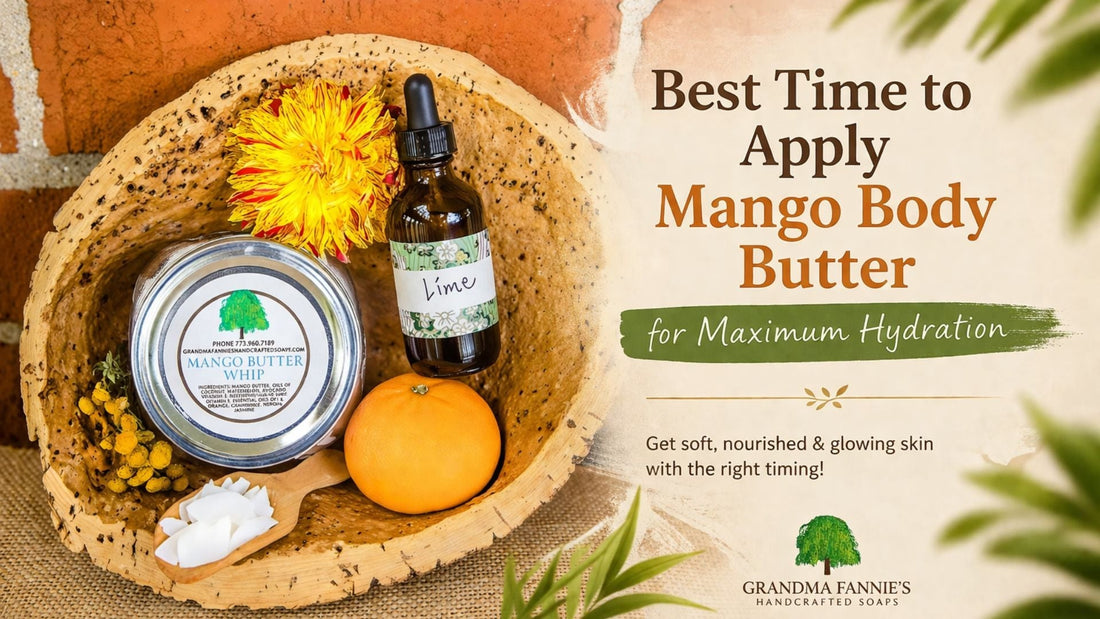 Best time to apply mango body butter for maximum hydration with natural mango butter skincare products and essential oils